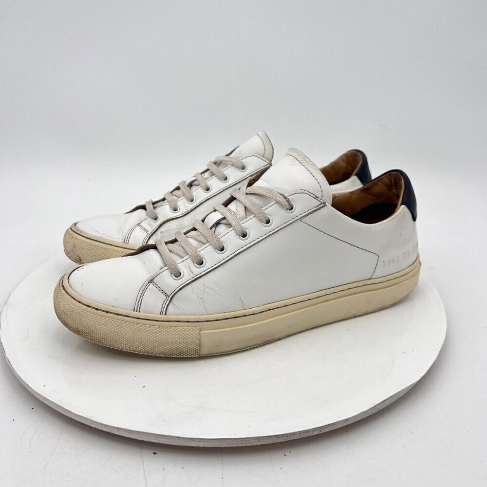 Woman By Common Projects Achilles Women Size EU 38 US 8 White Leather Low Shoes